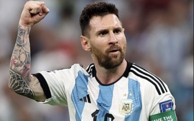 The iconic crest worn by Lionel Messi and Argentina's national football team