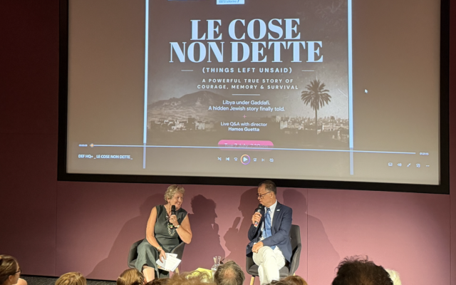 Conversation with filmmaker Hamos Guetta following the London premiere of Le Cose Non Dette (Things Left Unsaid) at JW3.