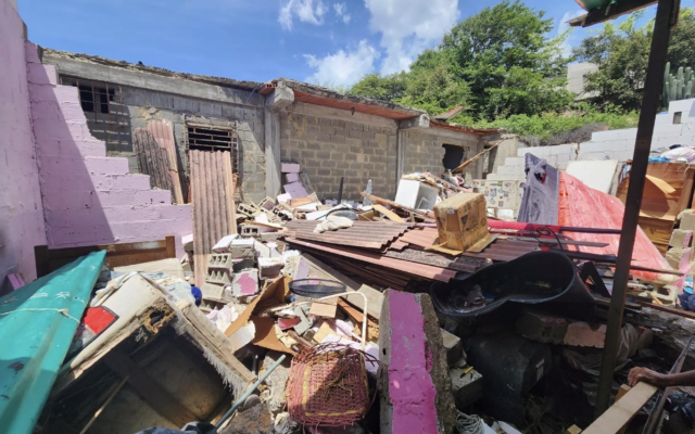 Earthquake damage to a home in Venezuela, where families are beginning the long road to recovery.