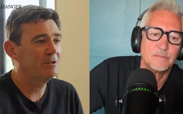 Andy Burnham speaks to Gary Lineker