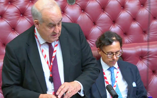 Home Office minister Lord Hanson of Flint with Lord Katz on the Labour frontbench as peers back powers