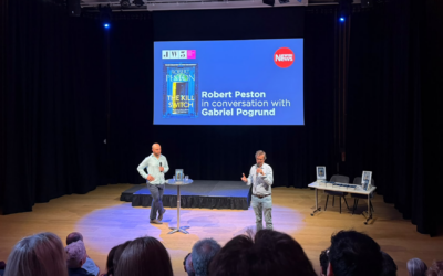 Robert Peston discusses his new political thriller, The Kill Switch, with The Sunday Times Whitehall Editor Gabriel Pogrund at JW3 in London.