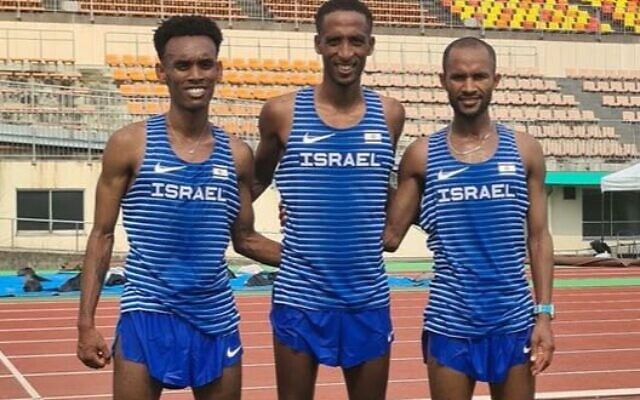 Israeli marathon runners at the European Athletics Championships. Credit: Israel Arabic/X