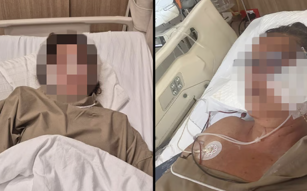 Israeli mother and daughter recovering in hospital following the alleged attack in Thailand. Credit: Ynet