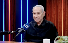 Israeli Prime Minister Benjamin Netanyahu during an interview with Galey Israel radio. (Credit: Galey Israel)