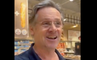The man filmed allegedly threatening a Jewish Australian couple in a supermarket in Avignon.