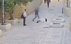 CCTV footage shows the attack on a Catholic nun on Mount Zion in Jerusalem in April. Photo Credit: Israel Police CCTV footage shows the attack on a Catholic nun on Mount Zion in Jerusalem in April. Photo Credit: Israel Police