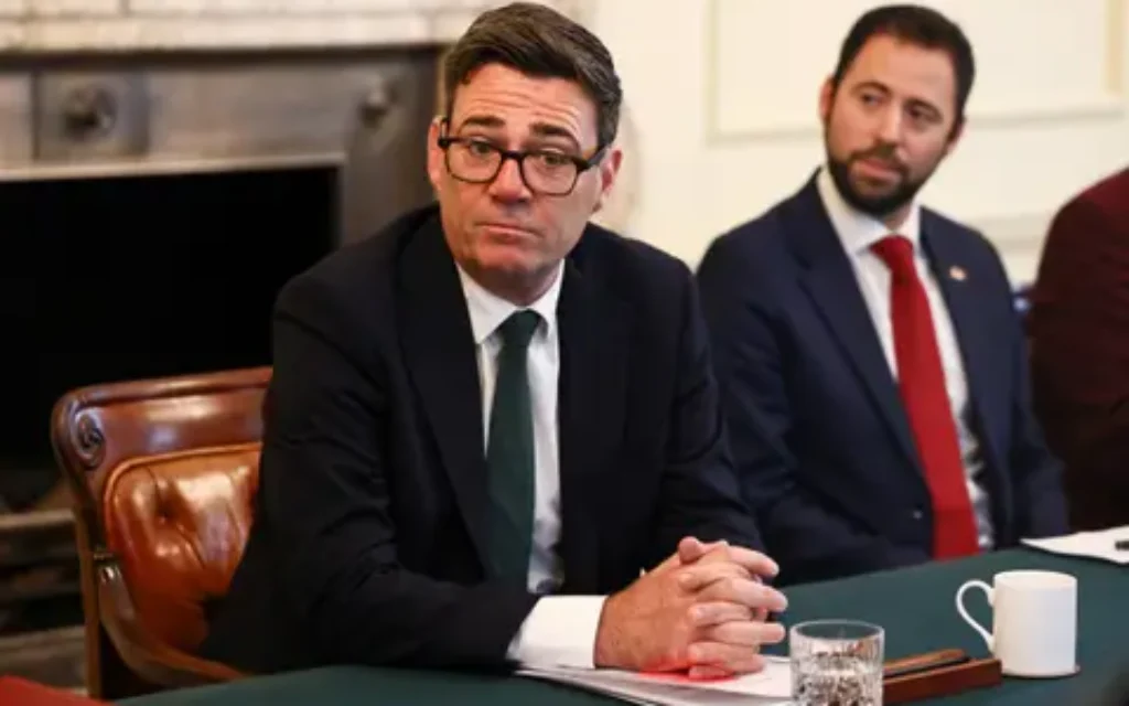 Andy Burnham and Board President Phil Rosenberg at meeting at No 10 Pic PA