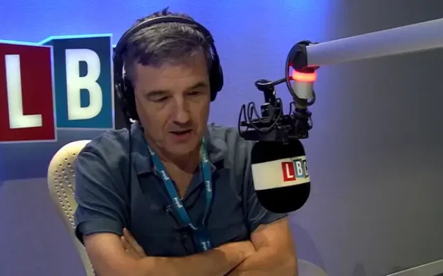 LBC presenter Ian Payne during a broadcast. Photo Credit: LBC