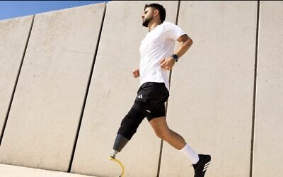 Shalev Biton in a local Israeli campaign promoting Single Shoe service for amputees