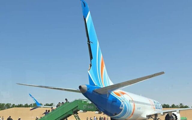 The aircraft, travelling from the United Arab Emirates to Tel Aviv carrying dozens of passengers, was forced to make an emergency landing in Saudi Arabia.