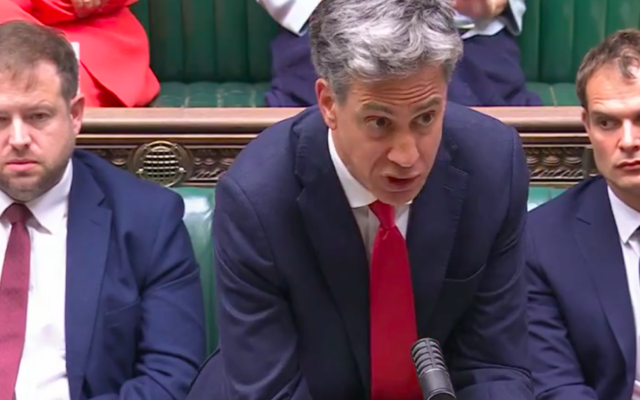 Ed Miliband answers questions in the House of Commons as Foreign Secretary