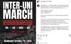 The march advertised by the anti-Israel coalition The march advertised by the anti-Israel coalition