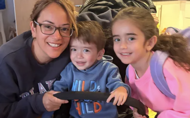 Hannah Silver with her children Sebastian and Sidney.