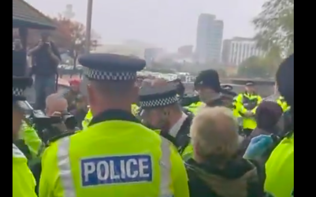 Police arrest Palestine Action supporter outside Labour conference