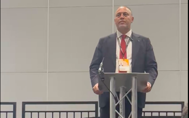 Husam Zomlot addresses Arab ambassadors event Labour conference