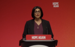 Home Secretary Shabana Mahmood announces new refugee routes at the Labour Party conference. (Credit: Politics UK/X)