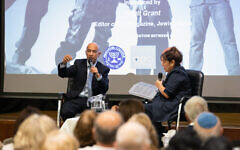 Avi Issacharoff was in conversation with Brigit Grant. Photo: Shai Dolev Avi Issacharoff was in conversation with Brigit Grant. Photo: Shai Dolev