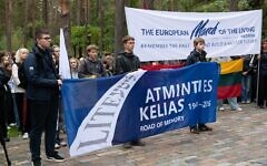 600 Lithuanian Students March in Memory of Holocaust Victims 85 Years After Mass Killings of Lithuanian Jews Began. September 2026