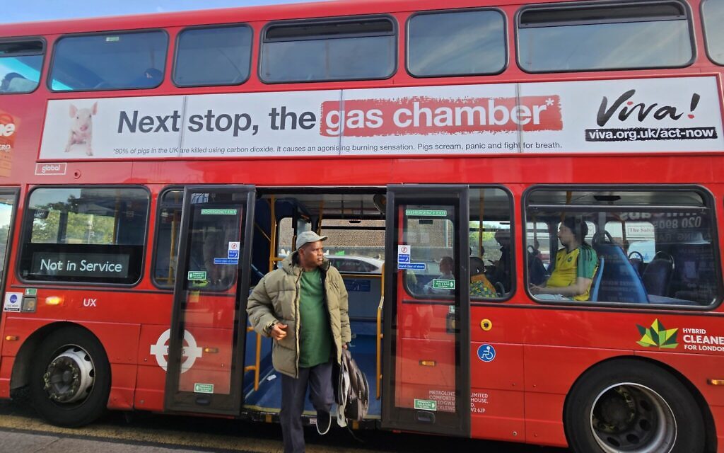 One of the adverts, in Burnt Oak, north London, that Transport for London removed