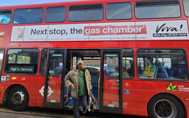 One of the adverts, in Burnt Oak, north London, that Transport for London removed