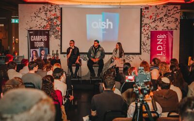 Aish UK Campus Tour with influencers Adriana Rosie and Rudy Rochman