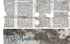 Auction catalogue page for the piece of Torah scroll (Photo: Valkyrie Auctions website)