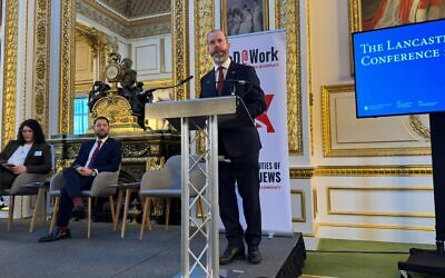 Business Secretary Jonathan Reynolds speaking at Lancaster House Antisemitism Conference 2026