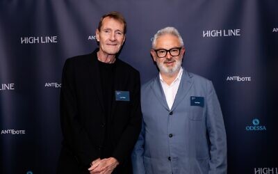 Lee Child with Neil Blair at the launch