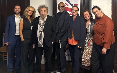 From left: President of the Board of Deputies Phil Rosenberg, Tracy-Ann Oberman, Howard Jacobson, Trevor Phillips. director Brigid Larmour, Debby Lee and Liat Rosenthal, the BOD's Director of Culture, Education and Communities