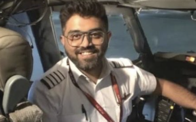 Captain Smit Machchhar, who helped save 174 people aboard a flight to Israel. Photo Credit: Embassy of India in Israel
