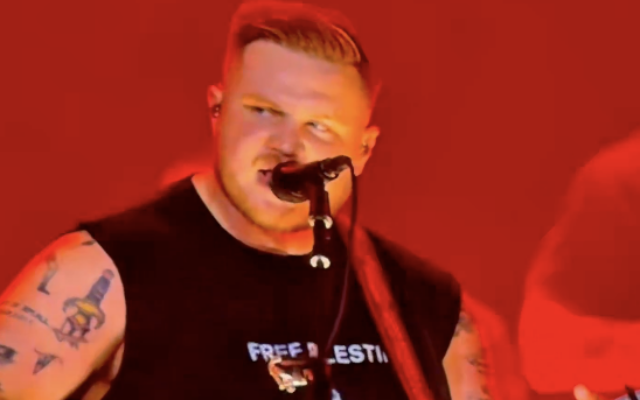 Zach Bryan performs at Gillette Stadium wearing a “Free Palestine” top.