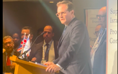 Tom Tugendhat speaks at CFI event at Tory conference in Birmingham