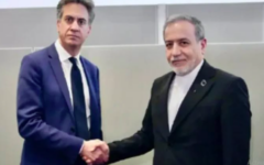 Ed Miliband's handshake with Iranian foreign minister Ed Miliband's handshake with Iranian foreign minister