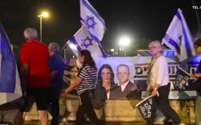 Demonstrators rally against government ahead of election in Tel Aviv