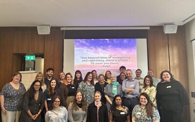 Anne Frank Trust staff at their away day, exploring how difficult conversations can help challenge prejudice and build understanding